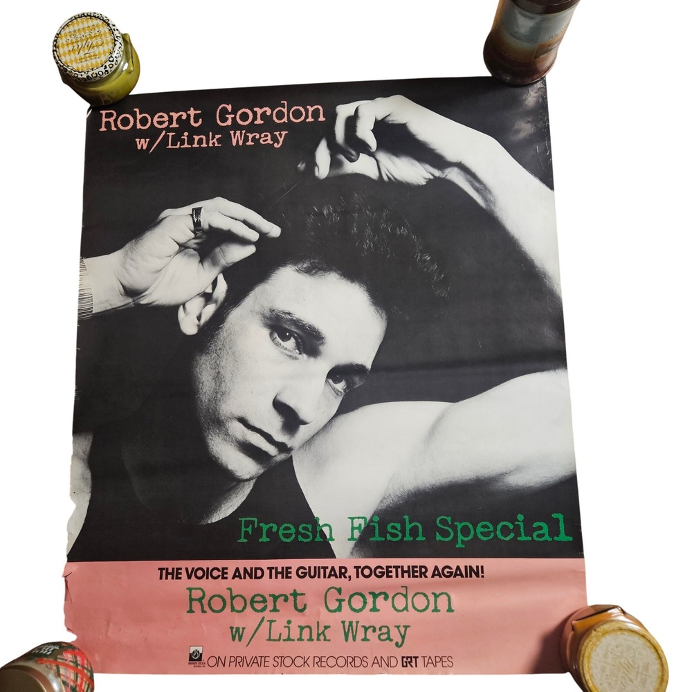 Robert Gordon W/ Link Wray Fresh Fish Special VTG 1978 Promo Album Poster 25x30
